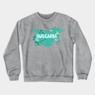 Bulgaria Illustrated Map Crewneck Sweatshirt